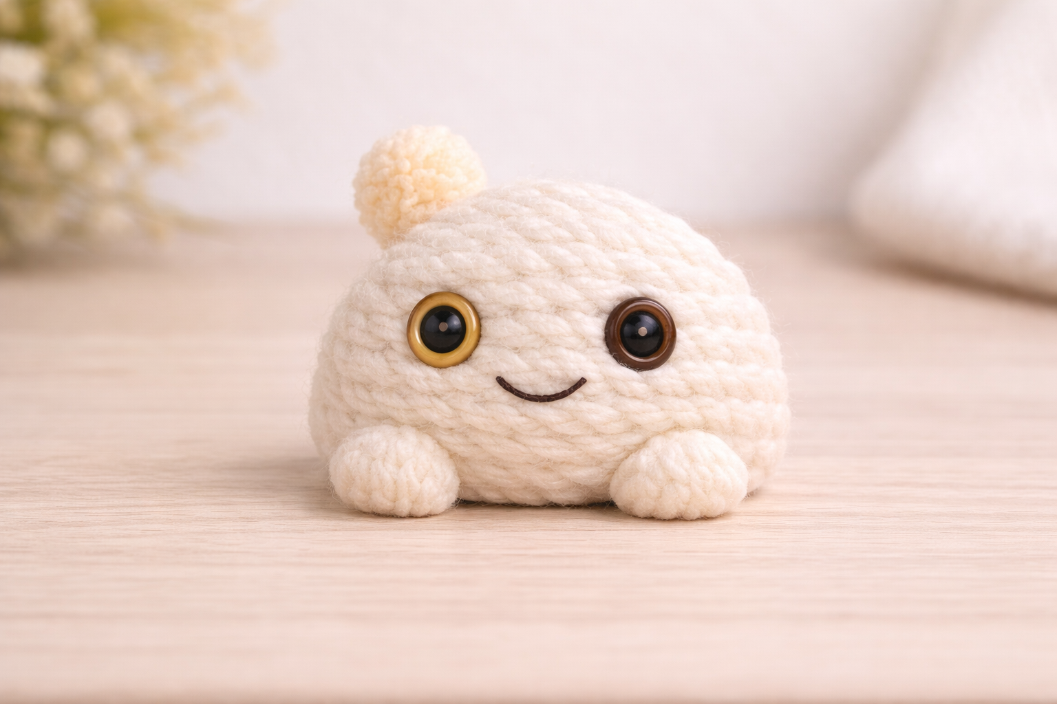 Palm-sized Let-Tan crochet mascot